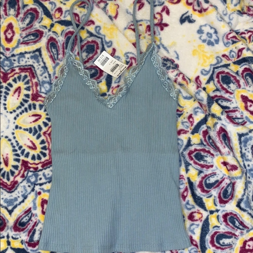 blue lace tank